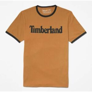 Timberland Logo T-shirt orange and black short sleeve size XXL